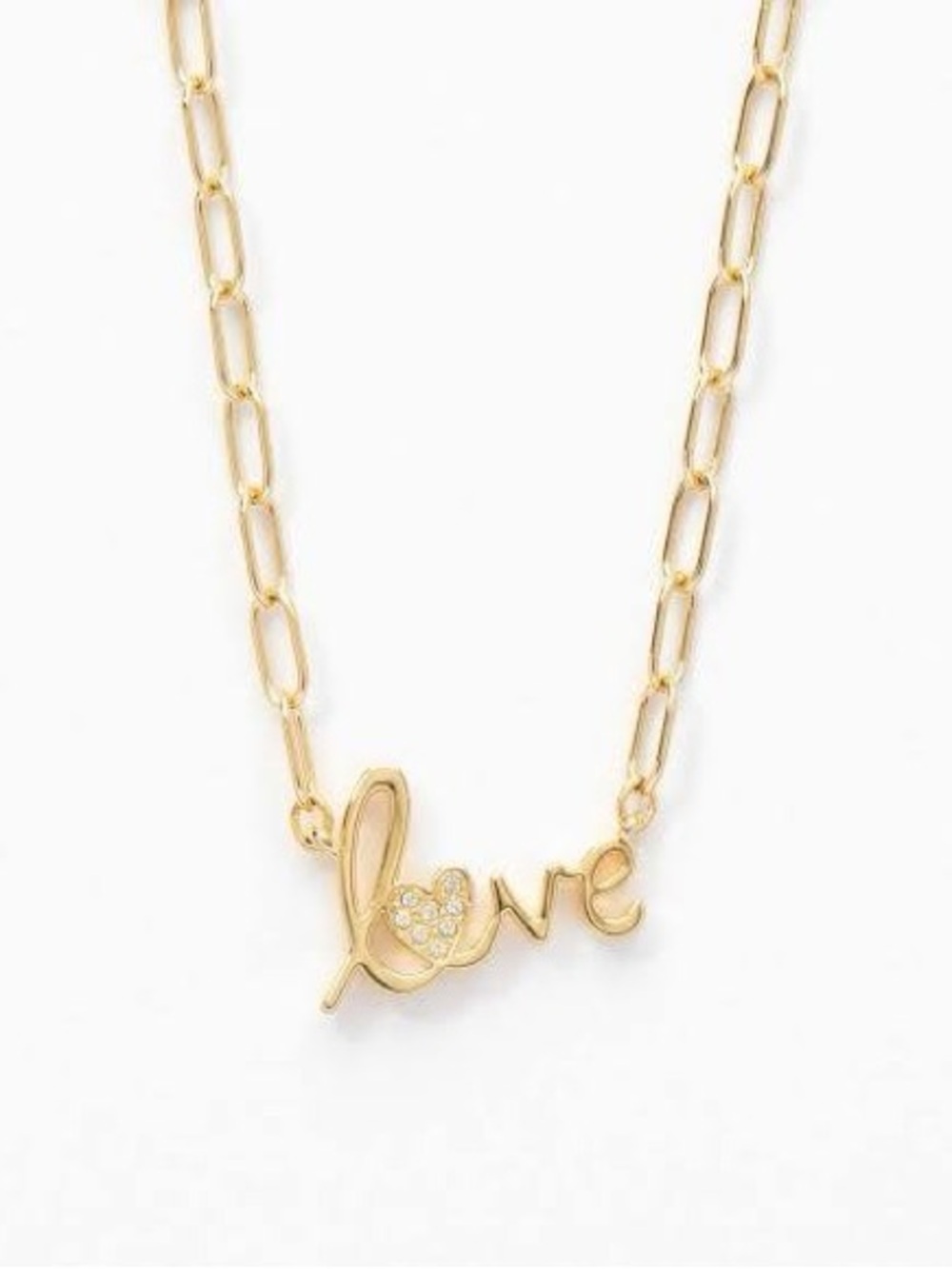Touchstone Crystal Love Script Necklace